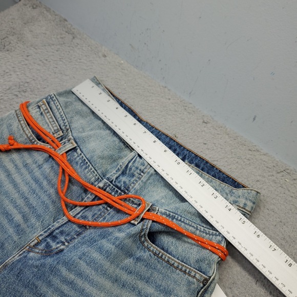 Hudson Jessie Relaxed Recoil Boyfriend Jeans Women 26 Blue Distressed Button Fly - Picture 5 of 10